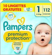 Pampers Premium Protection Taille 1, x112 Couches