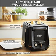 Tefal Includeo Grille-pain 2 fentes, Pinces Magnétiques, Grandes commandes, 7 niveaux de dorage, Tiroir ramasse-miettes amovible, Fonction surélévation