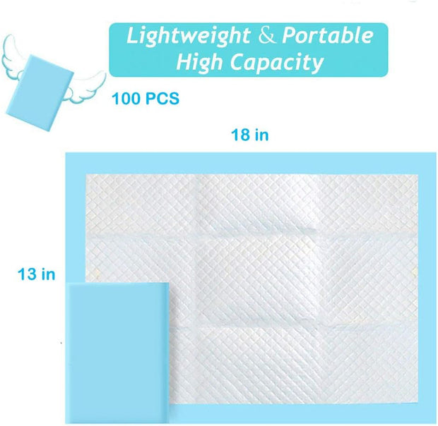 Lot de 100 alèses jetables pour table à langer, pour bébé, respirantes, imperméables, anti-fuite, à absorption rapide, 33 x 46 cm