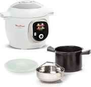 Moulinex, Cookeo Multicuiseur intelligent 6L, 150 recettes intégrées, Cuisson sans surveillance, Ecran intuitif, Guide de cuisson, Application MyMoulinex, 1600W, Blanc, 15 ans réparabilité