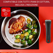(mettere apposto Lagostina Ingenio Inox Set di Pentole e Padelle in Acciaio Inox, 20 Pezzi, Adatto ad Induzione, Batteria di Pentole con 3 Casseruole, 3 Padelle, Tegame,6 Coperchi, 5 Utensili Cucina,2 Manici Amovibili