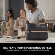 ( Da sisteamre )NINJA Foodi FlexDrawer Air Fryer, Dual Zone Avec Séparateur Amovible, Grand Tiroir de 10.4 L, 7-en-1, Double Zone, Pièces Antiadhésives Compatibles Au Lave-Vaisselle, Noir & Cuivre,