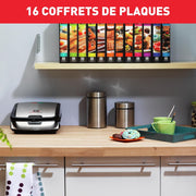 Tefal Croque gaufres et sandwiches, 2 jeux de plaques inclus, Rangement facile, Nettoyage facile, Indicateur de chauffe, revêtement antiadhésif, Snack Collection