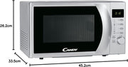 Candy Idea Forno a Microonde con Grill, 20 Litri, 700W, 6 Livelli di Potenza, Funzioni Defrost e Start Express, Child Lock, App hOn, Libera Installazione, 45,2 x 33,5 x 26,2 cm, Argento