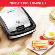 Tefal Croque gaufres et sandwiches, 2 jeux de plaques inclus, Rangement facile, Nettoyage facile, Indicateur de chauffe, revêtement antiadhésif, Snack Collection