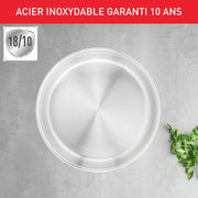 Tefal Ingenio Preference On L898S3 - Set di 3 casseruole, manico rimovibile, adatto al forno fino a 250 °C, senza manico, adatto per tutti i piani cottura, a induzione, in acciaio inox, 16/18/20 cm