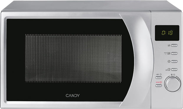 Candy Idea Forno a Microonde con Grill, 20 Litri, 700W, 6 Livelli di Potenza, Funzioni Defrost e Start Express, Child Lock, App hOn, Libera Installazione, 45,2 x 33,5 x 26,2 cm, Argento