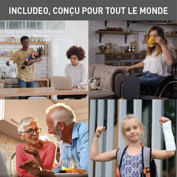 Tefal Includeo Grille-pain 2 fentes, Pinces Magnétiques, Grandes commandes, 7 niveaux de dorage, Tiroir ramasse-miettes amovible, Fonction surélévation