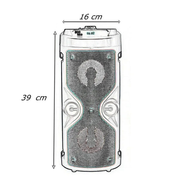 Enceinte Bluetooth Sans Fil de Nouvelle Génération Dolby Surround 95 Watts + Micro Karaoké : Son Clair jusqu'à 20 Mètres de Distance