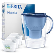 BRITA Caraffa filtrante acqua Marella Blu (2.4L) incl. 6 x filtri