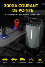 Démarreur de Voiture avec Compresseur Intégré (LIVRAISON GRATUITE 🟢 ONLINE )